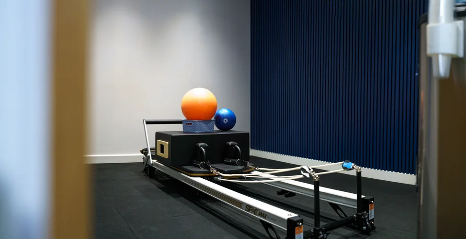 Playermade's dedicated reformer Pilates room